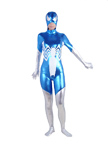 shiny Silver and Blue Spiderman Zentai Suit